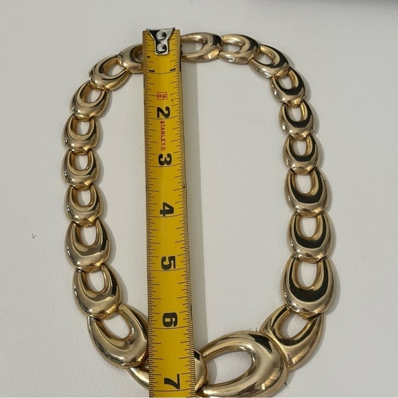 Goltone retro choker style necklace - Picture 4 of 8